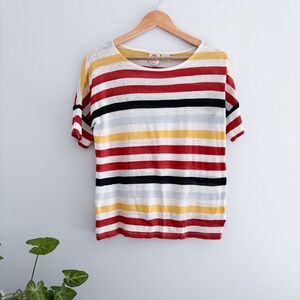 C&C California striped linen tee